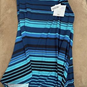 Lularow Azure Skirt, 3XL, blue and black stripes - New with Tags